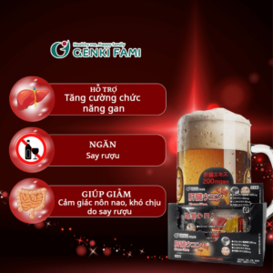 Viên uống thải độc gan, giải rượu Genki Fami Kanzo Ukon